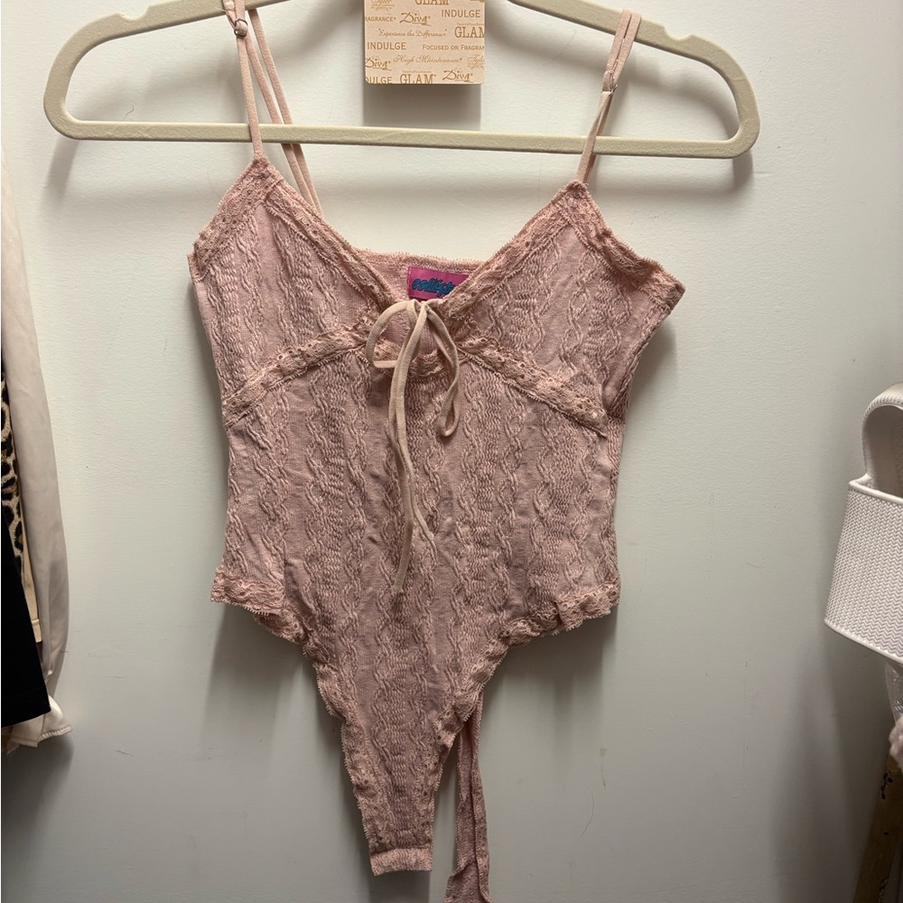 Edikted Blush Lace Bodysuit